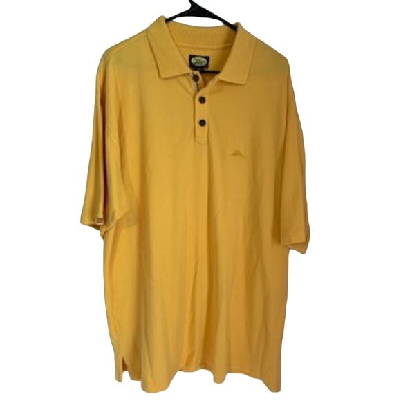 Tommy Bahama Relax Mens XL Yellow Cotton Polo Short Sleeve - Picture 1 of 7